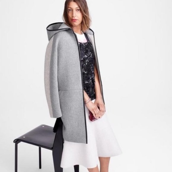 J. Crew Stadium-cloth Hooded Zip Coat in Colorblock - Picture 4 of 14